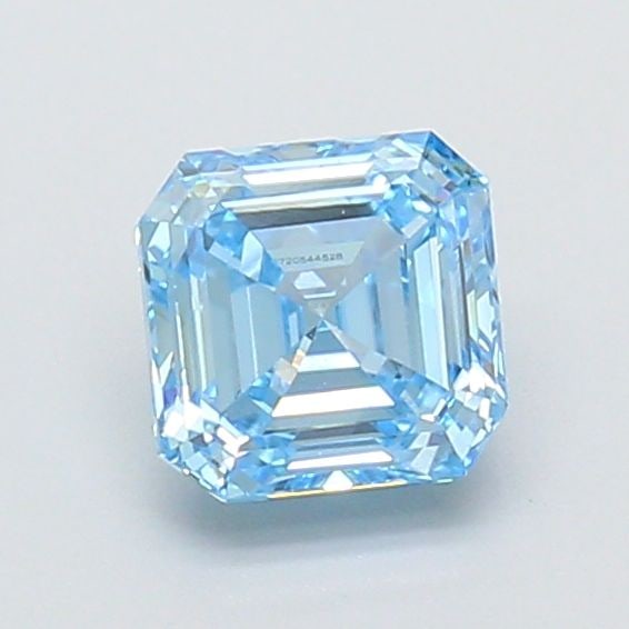 Loose Diamond - SQUARE EMERALD 1.03ct Fancy Vivid Blue VS2