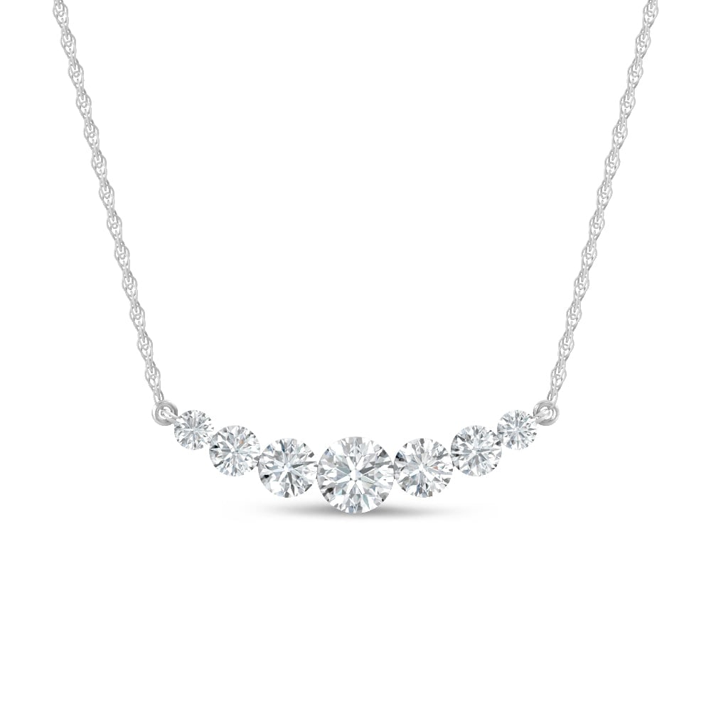 14K White Gold Lab Grown Diamond 2 Ct.Tw. Fashion Necklace