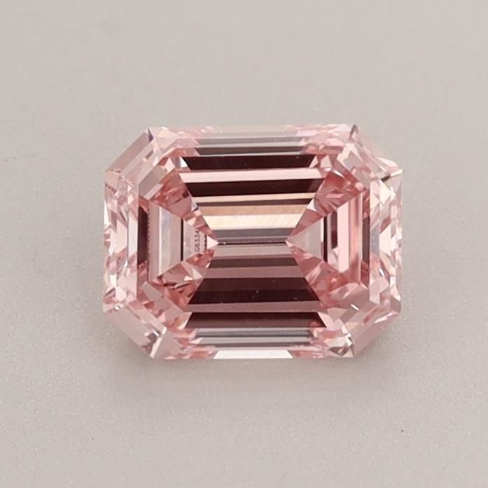 Loose Diamond - EMERALD 0.74ct Fancy Intense Pink VS1