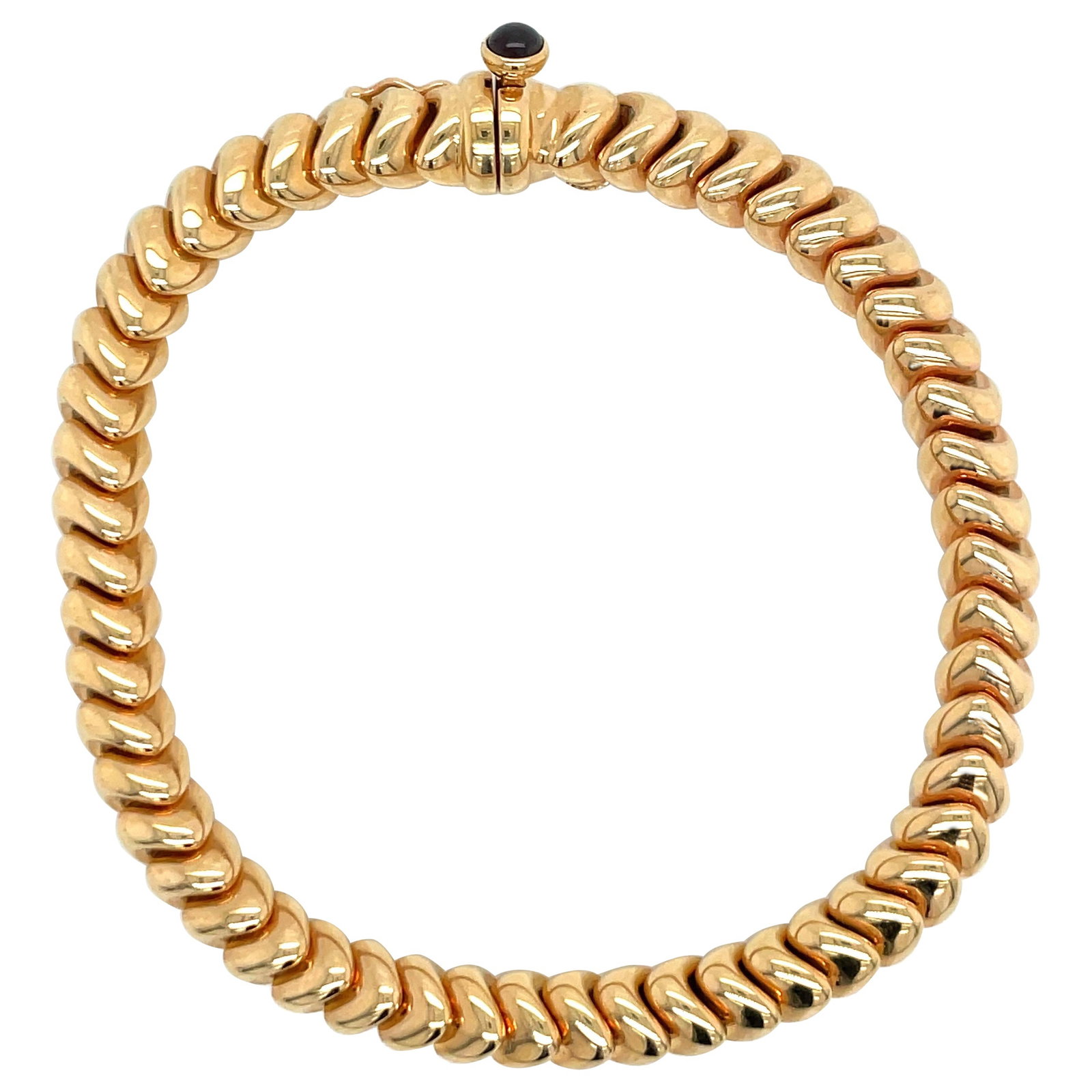 Italian 14K Rose Gold V Link Bracelet 21.5 Grams