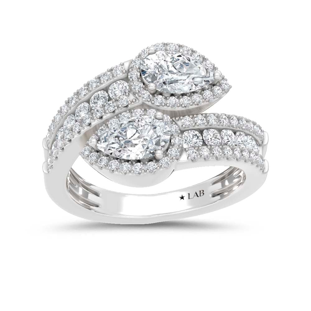 14K White Gold Lab Grown Diamond 1 3/4 Ct.Tw. Fashion Ring
