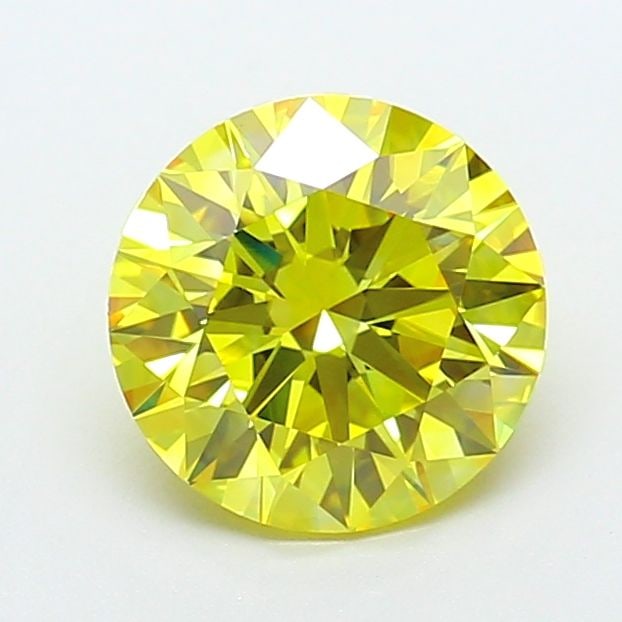Ideal Loose Diamond - ROUND 1.94ct Fancy Vivid Yellow VVS2