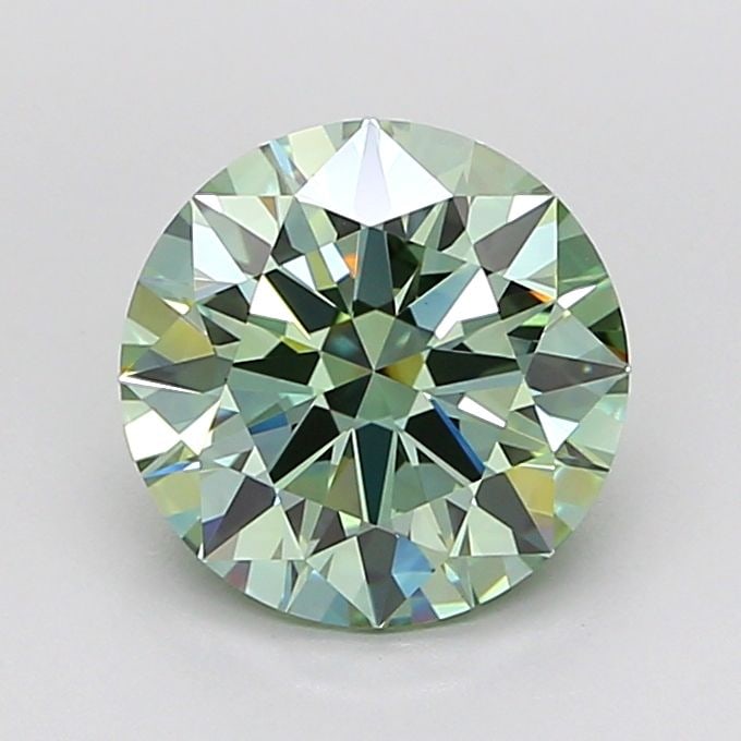 Ideal Loose Diamond - ROUND 2.72ct Fancy Vivid Green VS1