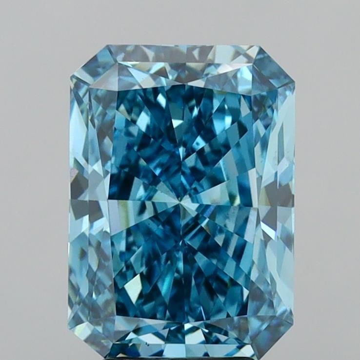 Loose Diamond - RADIANT 4.08ct Fancy Vivid Blue VS2
