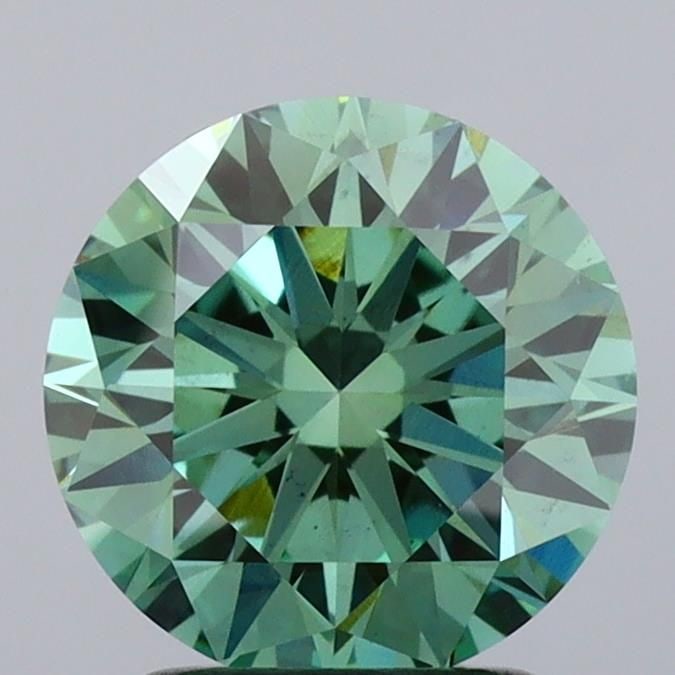 Loose Diamond - ROUND 2.14ct Fancy Vivid Green VS2