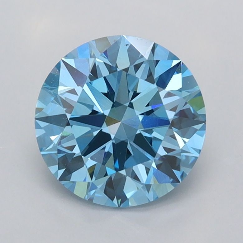 Ideal Loose Diamond - ROUND 1.56ct Fancy Vivid Blue VVS2