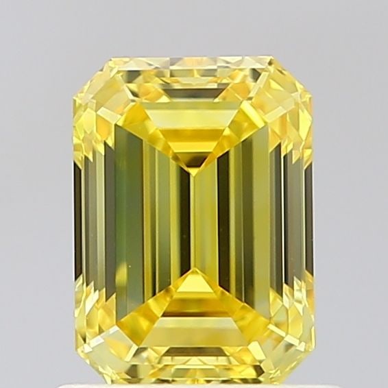 Loose Diamond - EMERALD 1.1ct Fancy Vivid Yellow VS1
