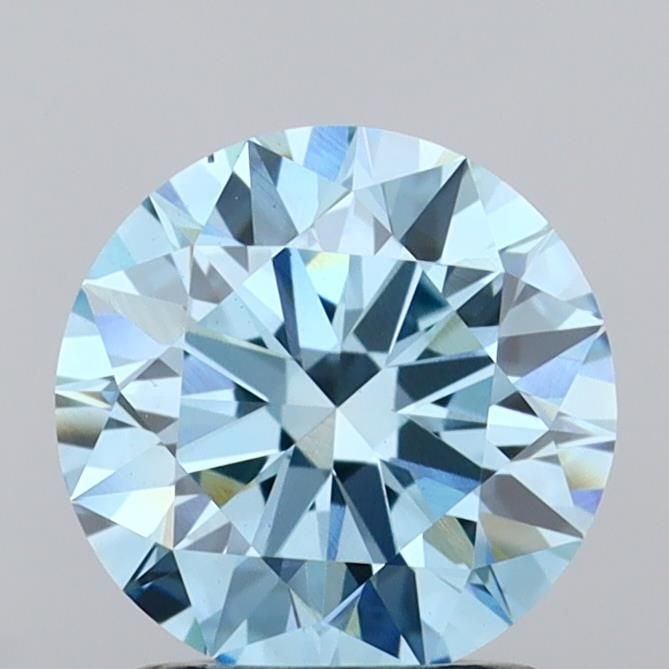 Ideal Loose Diamond - ROUND 1.51ct Fancy Vivid Blue VS1