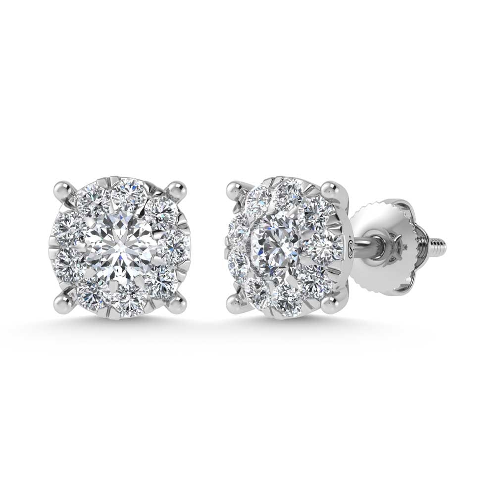 14K White Gold Lab Grown Diamond 5/8 Ct.Tw. Fashion Earrings