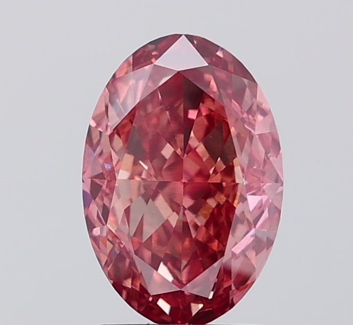 Loose Diamond - OVAL 2.26ct Fancy Vivid Brown Pink VVS2