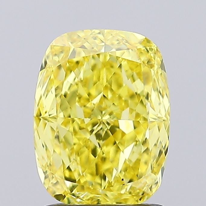 Loose Diamond - CUSHION MODIFIED 1.51ct Fancy Vivid Yellow VS2