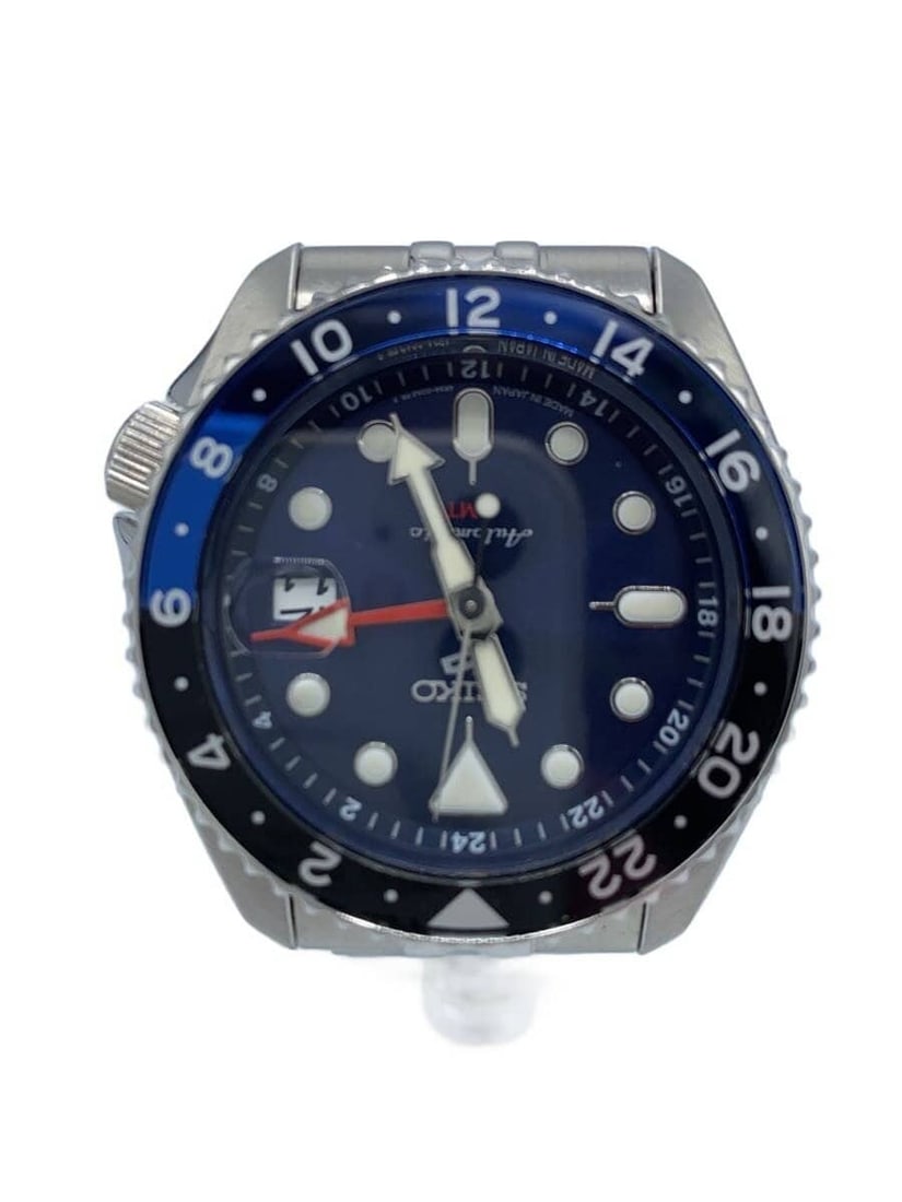 Seiko 5 Sports GMT Blue Stainless Steel Men's Wristwatch