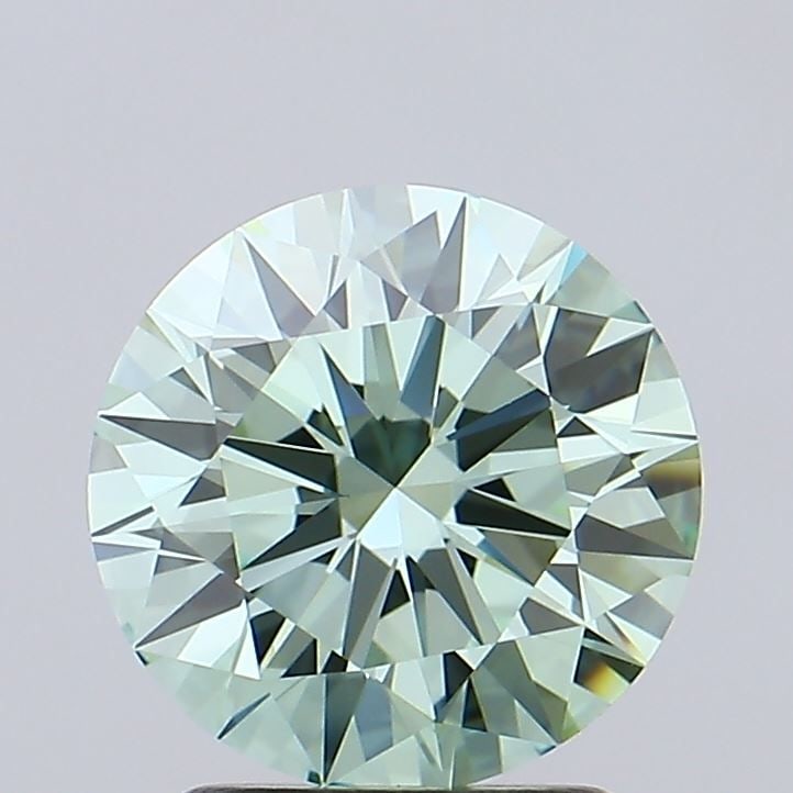 Ideal Loose Diamond - ROUND 2.02ct Fancy Vivid Green VVS1