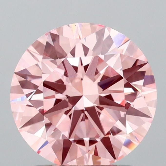 Ideal Loose Diamond - ROUND 1.71ct Fancy Vivid Pink VS1