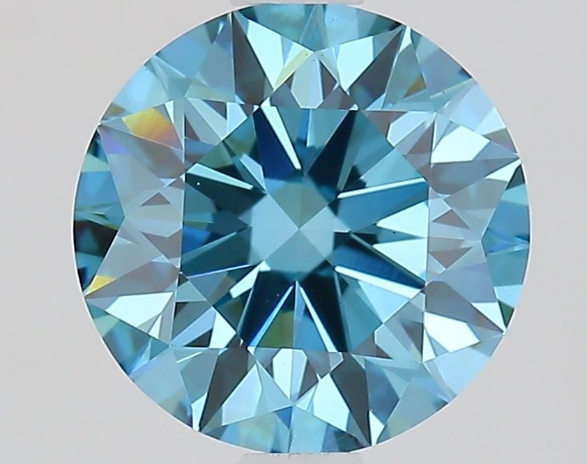 Ideal Loose Diamond - ROUND 1.63ct Fancy Vivid Blue VS1