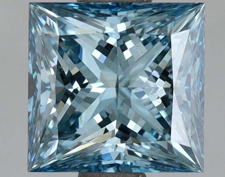 Loose Diamond - PRINCESS 1.9ct Fancy Vivid Blue VS2