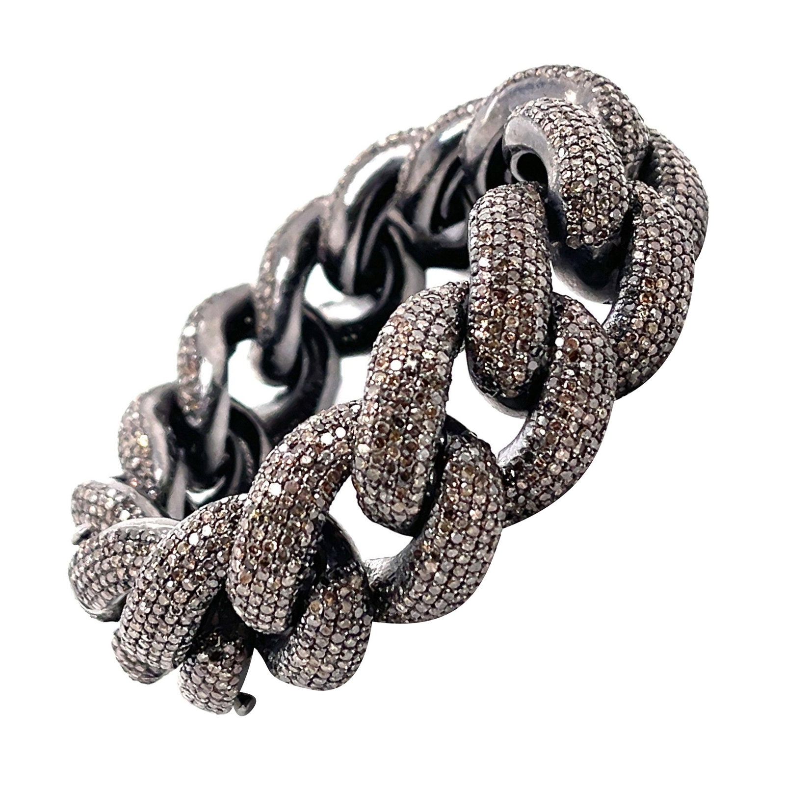 Harbor Diamonds Sterling Silver 32ct Champagne Diamond Bracelet