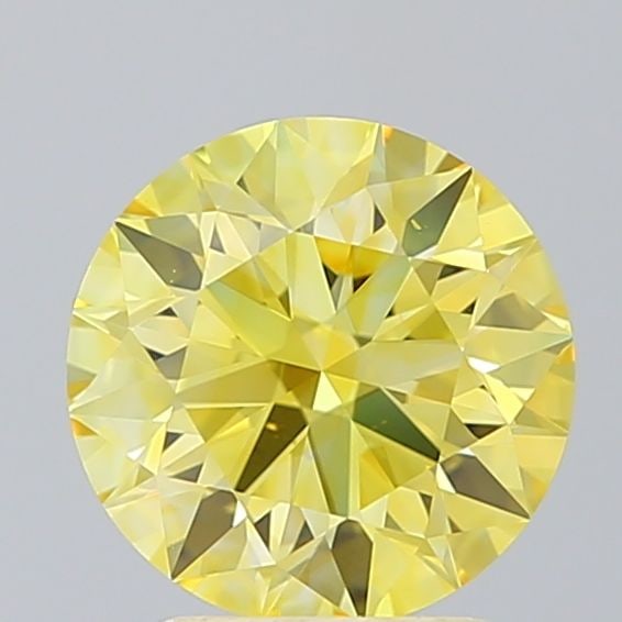 Ideal Loose Diamond - ROUND 2.15ct Fancy Vivid Yellow VS2
