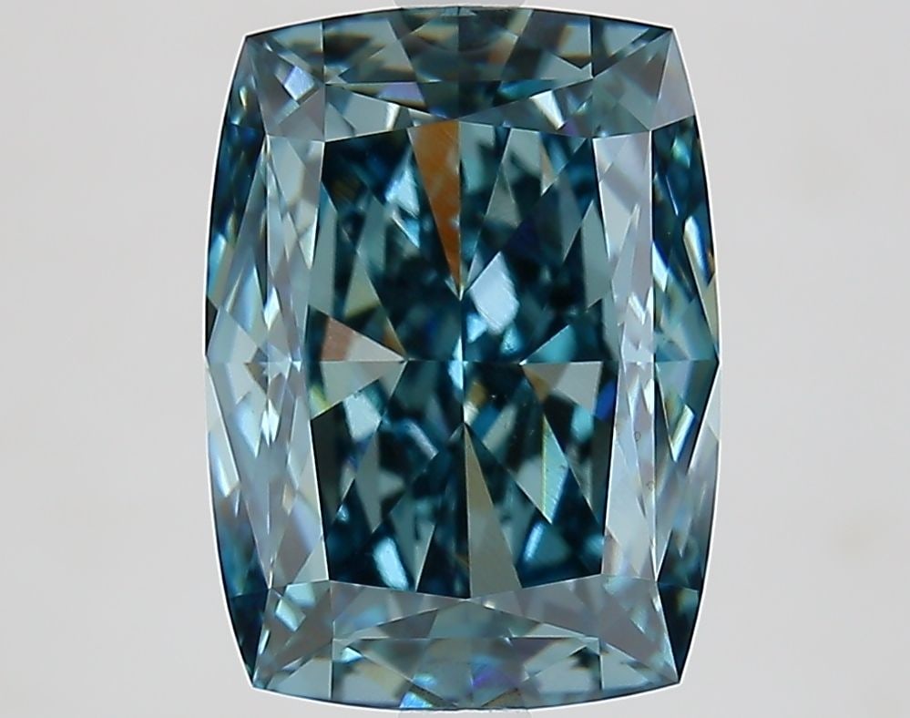 Loose Diamond - CUSHION MODIFIED 5.08ct Fancy Vivid Blue VS1