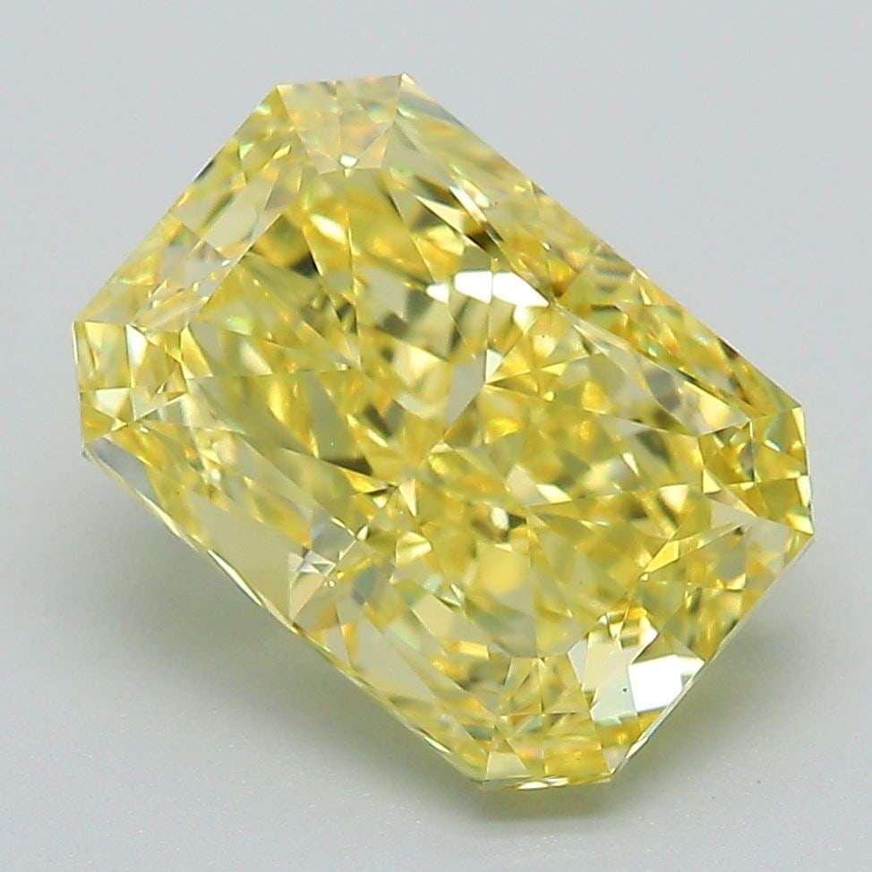 Loose Diamond - RADIANT 4.08ct Fancy Vivid Yellow VVS2