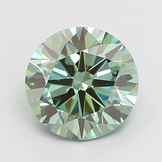 Ideal Loose Diamond - ROUND 2.0ct Fancy Vivid Green VS2