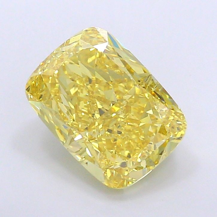 Loose Diamond - CUSHION MODIFIED 6.57ct Fancy Intense Yellow VS1