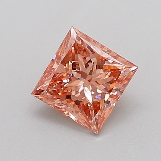 Loose Diamond - PRINCESS 0.71ct Fancy Intense Brownish Pink SI2