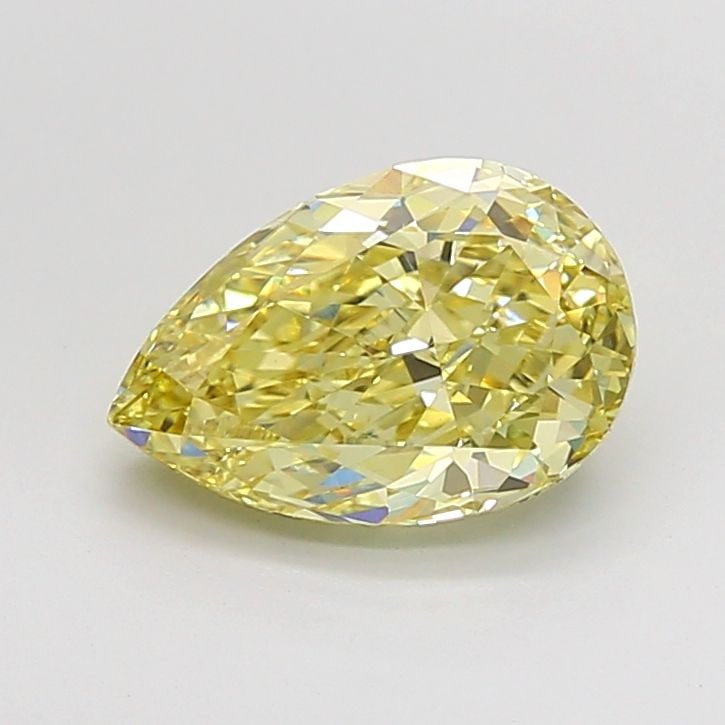 Loose Diamond - PEAR 3.1ct Fancy Intense Yellow VS1
