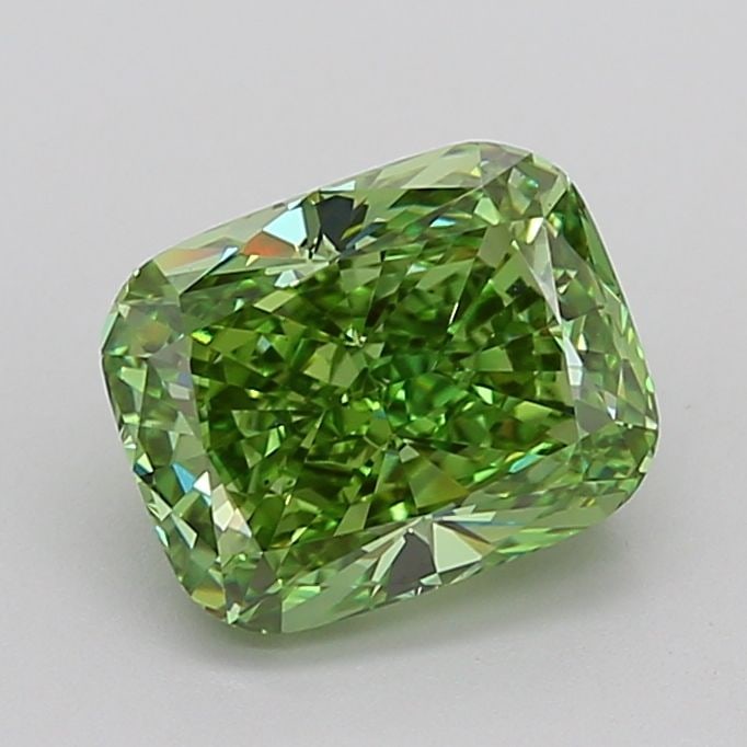 Loose Diamond - CUSHION MODIFIED 3.23ct Fancy Vivid Green VS1