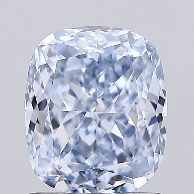 Loose Diamond - CUSHION MODIFIED 1.34ct Fancy Light Blue VVS2: Loose Diamond - CUSHION MODIFIED 1.34ct Fancy Light Blue VVS2 Source: This is a real non-mined Diamond that has been grown in a lab Shape: CUSHION MODIFIED Carats: 1.34 Color: Fancy Light Blue Certifi