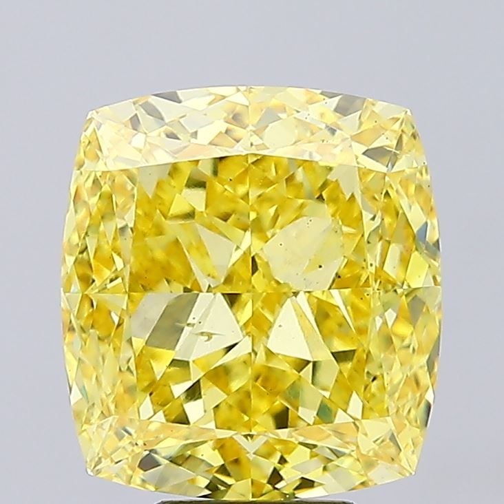 Loose Diamond - CUSHION MODIFIED 8.0ct Fancy Vivid Yellow VS2