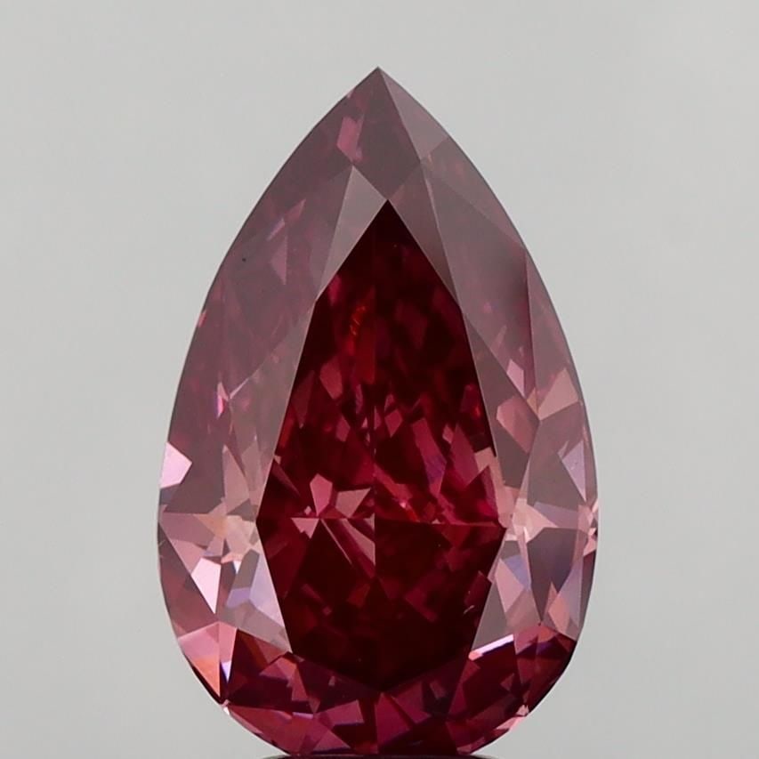 Loose Diamond - PEAR 5.14ct Fancy Vivid Brownish Pink VVS2