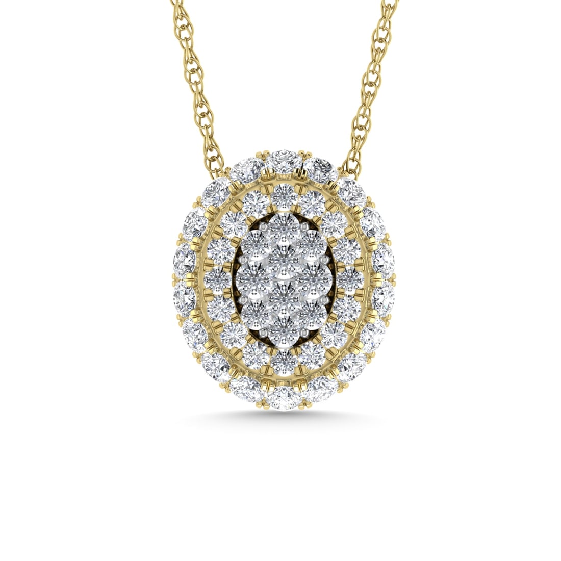 Diamond 1/2 Ct.Tw. Cluster Fashion Ring in 14K Two Tone Gold: Diamond 1/2 Ct.Tw. Cluster Fashion Ring in 14K Two Tone Gold 14k Yellow Gold Stone Color: G-h Stone Clarity: I1 Each ring is presented in standard size 6.5. Complimentary resizing is available between