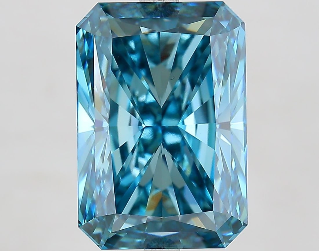 Loose Diamond - RADIANT 8.1ct Fancy Vivid Blue VS1