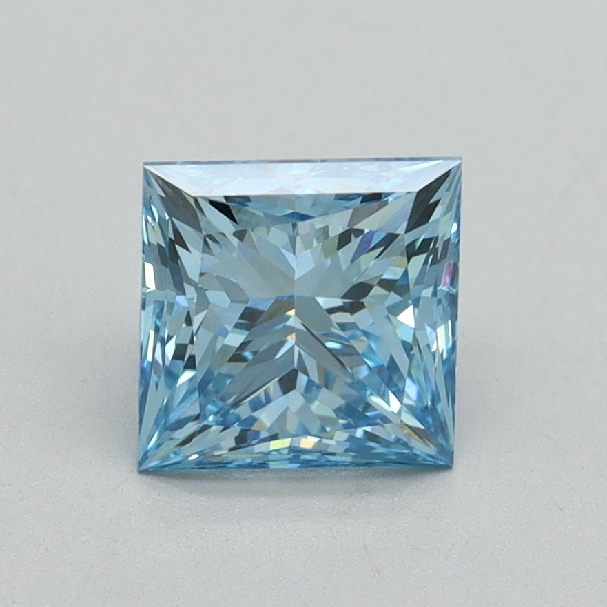 Loose Diamond - PRINCESS 1.56ct Fancy Vivid Blue VVS2