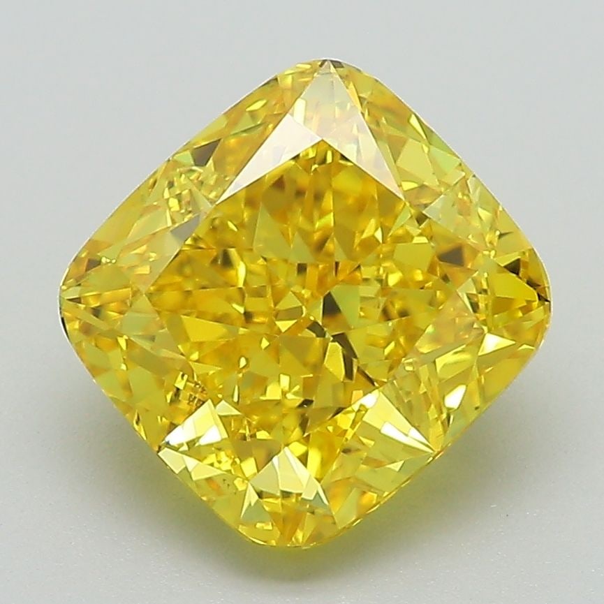 Loose Diamond - CUSHION MODIFIED 3.62ct Fancy Yellow VVS1
