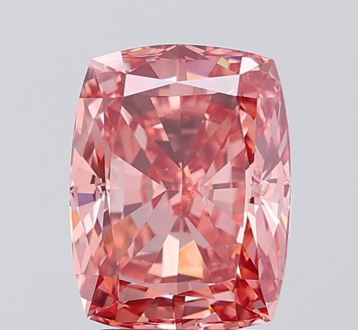 Loose Diamond - CUSHION MODIFIED 3.12ct Fancy Vivid Brown Pink VS1