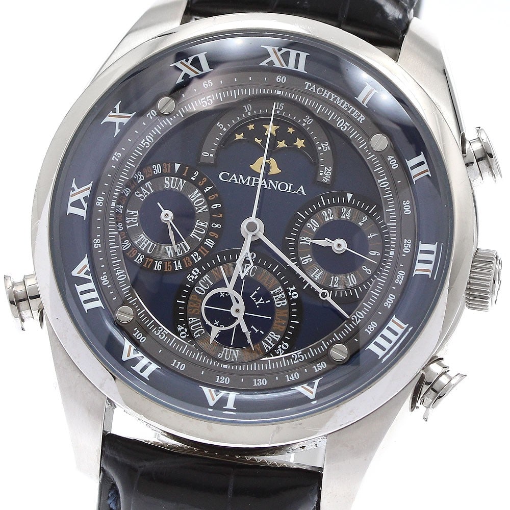 Citizen Campanola Grand Complication Mens Wristwatch AH4080-01L 6772-T025323: Citizen Campanola Grand Complication Mens Wristwatch AH4080-01L 6772-T025323 Pre-owned CITIZEN Campanola Grand Complication men's wristwatch made in Japan. Specifications Brand: CITIZEN Model: AH4080-