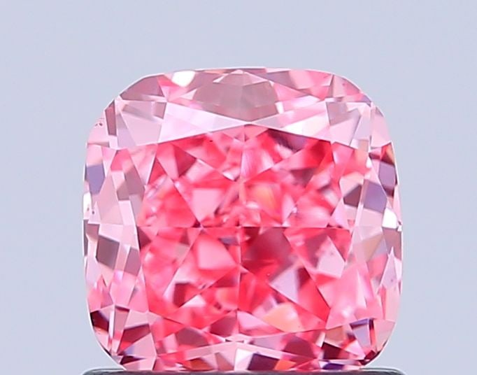 Loose Diamond - CUSHION MODIFIED 1.03ct Fancy Vivid Pink VS2: Loose Diamond - CUSHION MODIFIED 1.03ct Fancy Vivid Pink VS2 Source: This is a real non-mined Diamond that has been grown in a lab Shape: CUSHION MODIFIED Carats: 1.03 Color: Fancy Vivid Pink Certific