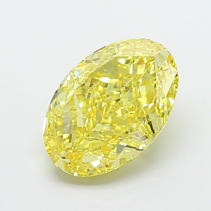 Loose Diamond - OVAL 5.12ct Fancy Vivid Yellow VS1