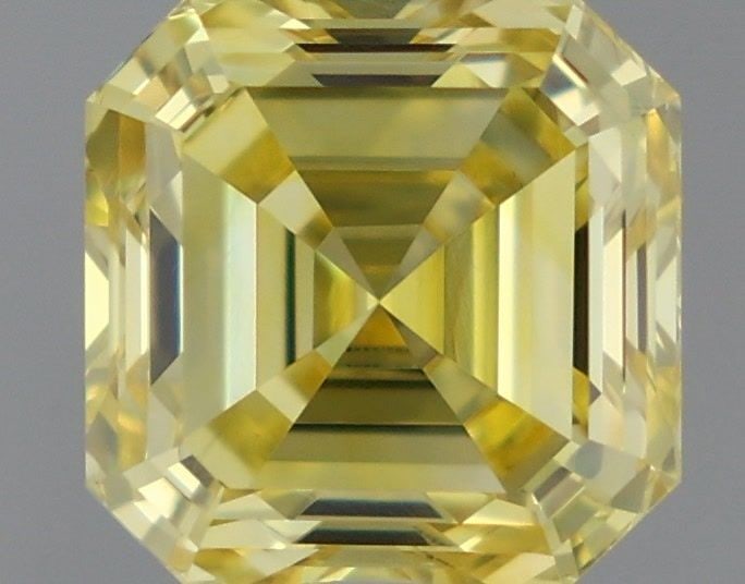 Loose Diamond - ASSCHER 1.03ct Fancy Vivid Yellow VVS2