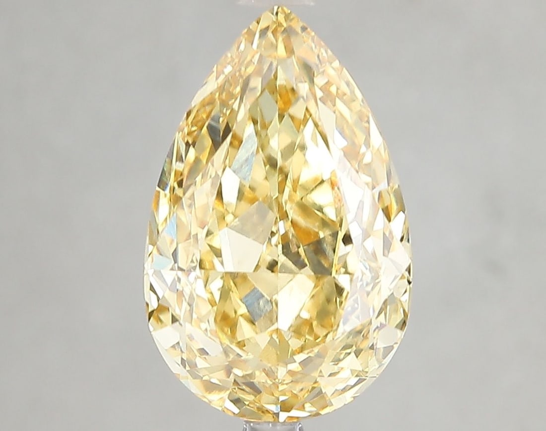 Loose Diamond - PEAR 5.11ct Fancy Vivid Yellow VS1