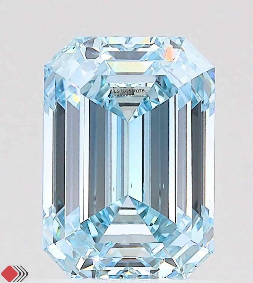 Loose Diamond - EMERALD 1.04ct Fancy Intense Blue VS1