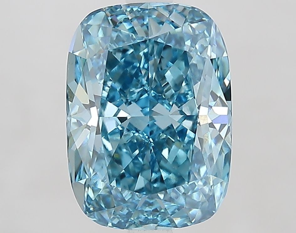 Loose Diamond - CUSHION MODIFIED 3.48ct Fancy Vivid Blue VS1