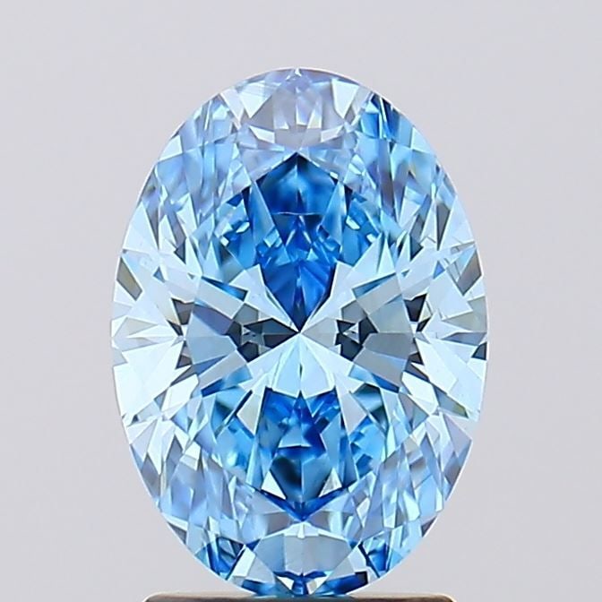 Loose Diamond - OVAL 2.03ct Fancy Vivid Blue VS2: Loose Diamond - OVAL 2.03ct Fancy Vivid Blue VS2 Source: This is a real non-mined Diamond that has been grown in a lab Shape: OVAL Carats: 2.03 Color: Fancy Vivid Blue Certification: IGI Video: