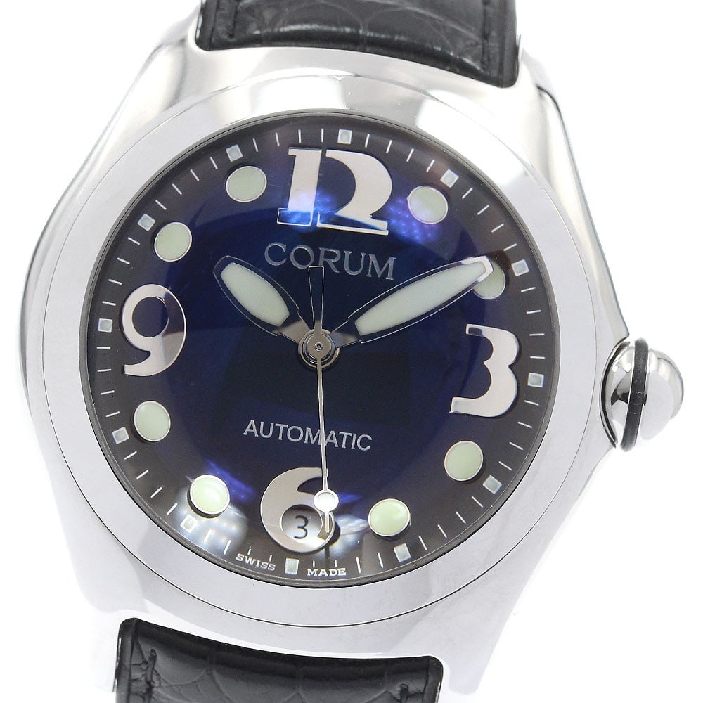CORUM Bubble 82.150.20 mens automatic date wristwatch: CORUM Bubble 82.150.20 mens automatic date wristwatch Corum Bubble Automatic Date self-winding men's wristwatch in pre-owned condition. This Swiss-made watch is identified as model 82.150.20 and featu