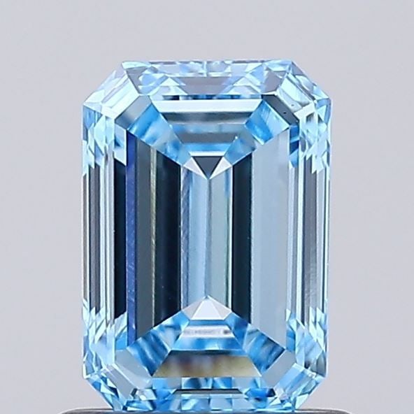 Loose Diamond - EMERALD 0.89ct Fancy Intense Blue VS1