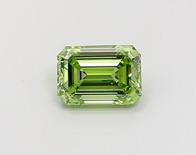 Loose Diamond - EMERALD 1.06ct Fancy Vivid Green VVS2