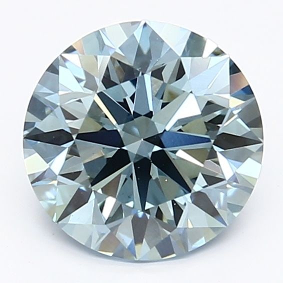 Ideal Loose Diamond - ROUND 1.68ct Fancy Vivid Blue VS1