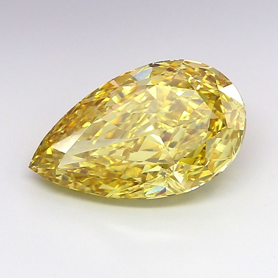Loose Diamond - PEAR 8.02ct Fancy Intense Yellow VS1
